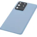 Back Cover Glass With Camera Lens For Samsung Galaxy S20 Ultra 5G (No Logo) (Aftermarket Plus) (Cloud Blue)