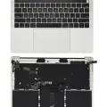 Top Case with Battery and Keyboard (ANSI US) For MacBook Pro 13" A2159 (2019) (Used OEM Pull: Grade A) (Silver)