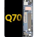 LCD Assembly With Frame For LG Q70 (Refurbished) (Mirror Black)