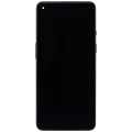 Дисплейний модуль (OLED) з рамкою для OnePlus 9 (US Version) (Aftermarket Plus) (Astral Black)