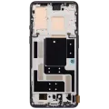 Дисплейний модуль (OLED) з рамкою для OnePlus 9 (US Version) (Aftermarket Plus) (Astral Black)