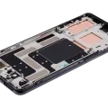 Дисплейний модуль (OLED) з рамкою для OnePlus 9 (US Version) (Aftermarket Plus) (Astral Black)