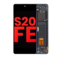 Дисплейний модуль (OLED) з рамкою для Samsung Galaxy S20 FE 4G / 5G (Aftermarket Plus) (Cloud Navy)
