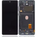 Дисплейний модуль (OLED) з рамкою для Samsung Galaxy S20 FE 4G / 5G (Aftermarket Plus) (Cloud Navy)