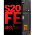 Дисплейний модуль (OLED) з рамкою для Samsung Galaxy S20 FE 4G / 5G (Aftermarket Plus) (Cloud Navy)