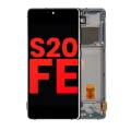 OLED Assembly With Frame For Samsung Galaxy S20 FE 4G / 5G (Aftermarket Plus) (Cloud White)