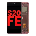 OLED Assembly With Frame For Samsung Galaxy S20 FE 4G / 5G (Aftermarket Plus) (Cloud Red)