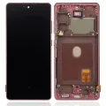 OLED Assembly With Frame For Samsung Galaxy S20 FE 4G / 5G (Aftermarket Plus) (Cloud Red)