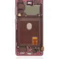 OLED Assembly With Frame For Samsung Galaxy S20 FE 4G / 5G (Aftermarket Plus) (Cloud Red)