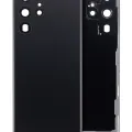 Back Cover Glass With Camera Lens For Samsung Galaxy S22 Ultra 5G (No Logo) (Aftermarket Plus) (Phantom Black)