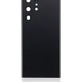 Back Cover Glass With Camera Lens For Samsung Galaxy S22 Ultra 5G (No Logo) (Aftermarket Plus) (Phantom Black)
