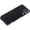 Back Cover Glass With Camera Lens For Samsung Galaxy S22 Ultra 5G (No Logo) (Aftermarket Plus) (Phantom Black)