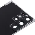 Back Cover Glass With Camera Lens For Samsung Galaxy S22 Ultra 5G (No Logo) (Aftermarket Plus) (Phantom Black)