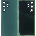 Back Cover Glass With Camera Lens For Samsung Galaxy S22 Ultra 5G (No Logo) (Aftermarket Plus) (Green)