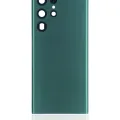 Back Cover Glass With Camera Lens For Samsung Galaxy S22 Ultra 5G (No Logo) (Aftermarket Plus) (Green)