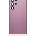 Back Cover Glass With Camera Lens For Samsung Galaxy S22 Ultra 5G (No Logo) (Aftermarket Plus) (Burgundy)