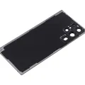 Back Cover Glass With Camera Lens For Samsung Galaxy S22 Ultra 5G (No Logo) (Aftermarket Plus) (Burgundy)