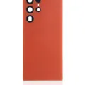 Back Cover Glass With Camera Lens For Samsung Galaxy S22 Ultra 5G (No Logo) (Aftermarket Plus) (Red)