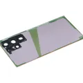 Back Cover Glass With Camera Lens For Samsung Galaxy S22 Ultra 5G (No Logo) (Aftermarket Plus) (Red)