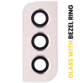 Back Camera Lens With Bezel Ring For Samsung Galaxy S22 / S22 Plus (Pink Gold)