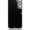 Back Cover Glass With Camera Lens For Samsung Galaxy S22 5G (No Logo) (Aftermarket Plus) (Phantom Black)
