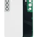 Back Cover Glass With Camera Lens For Samsung Galaxy S22 5G (No Logo) (Aftermarket Plus) (White)