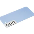Back Cover Glass With Camera Lens For Samsung Galaxy S22 5G (No Logo) (Aftermarket Plus) (Sky Blue)