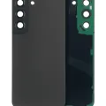 Back Cover Glass With Camera Lens For Samsung Galaxy S22 5G (No Logo) (Aftermarket Plus) (Graphite)
