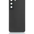 Back Cover Glass With Camera Lens For Samsung Galaxy S22 5G (No Logo) (Aftermarket Plus) (Graphite)