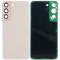 Back Cover Glass With Camera Lens For Samsung Galaxy S22 5G (No Logo) (Aftermarket Plus) (Pink Gold)
