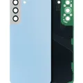 Back Cover Glass With Camera Lens For Samsung Galaxy S22 Plus 5G (No Logo) (Aftermarket Plus) (Sky Blue)