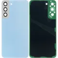 Back Cover Glass With Camera Lens For Samsung Galaxy S22 Plus 5G (No Logo) (Aftermarket Plus) (Sky Blue)