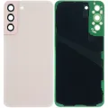 Back Cover Glass With Camera Lens For Samsung Galaxy S22 Plus 5G (No Logo) (Aftermarket Plus) (Pink Gold)