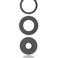 Back Camera Lens (Glass Only) With Adhesive For Motorola Moto Edge Plus / Edge 30 Pro (XT2201-1/4) / Edge X30 5G (XT2201 -2/6 /2022) (3 Piece Set) (White)