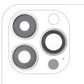Back Camera Lens With Bracket & Bezel For iPhone 13 Pro / 13 Pro Max (Real Sapphire) (Premium) (Silver)