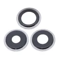 Back Camera Lens With Bracket & Bezel For iPhone 13 Pro / 13 Pro Max (Real Sapphire) (Premium) (Silver)