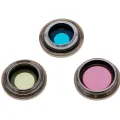 Back Camera Lens With Bracket & Bezel For iPhone 13 Pro / 13 Pro Max (Real Sapphire) (Premium) (Gold)