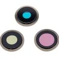 Back Camera Lens With Bracket & Bezel For iPhone 13 Pro / 13 Pro Max (Real Sapphire) (Premium) (Gold)