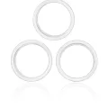 Back Camera Bezel Ring Only For iPhone 13 Pro / 13 Pro Max (Silver) (3 Piece Set)