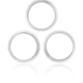 Back Camera Bezel Ring Only For iPhone 13 Pro / 13 Pro Max (Silver) (3 Piece Set)