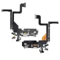 Charging Port Flex Cable For iPhone 13 Pro (Aftermarket Plus) (Silver)