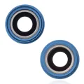 Back Camera Lens With Bracket & Bezel For iPhone 13 / 13 Mini (2 Piece Set) (Real Sapphire) (Premium) (Blue)