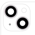 Back Camera Lens With Bracket & Bezel For iPhone 13 / 13 Mini (2 Piece Set) (Real Sapphire) (Premium) (Pink)
