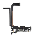Charging Port Flex Cable For iPhone 13 Pro Max (Used OEM Pull) (Silver)