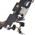 Charging Port Flex Cable For iPhone 13 Pro Max (Used OEM Pull) (Silver)