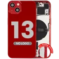 Back Housing W/ Small Parts For iPhone 13 (EU / Global Version) (Aftermarket Plus) (Red)