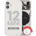 Back Housing W/ Small Parts For iPhone 12 Mini (EU / Global Version) (Aftermarket Plus) (White)