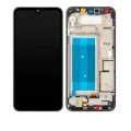 LCD Assembly With Frame For LG Q60 (Single Card Version) / K50 (2019 / X520) (Refurbished) (Aurora Black)
