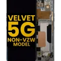 OLED Assembly With Frame For LG Velvet 5G (Non-Verizon 5G UW Frame) (Refurbished) (Silver)