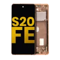 OLED Assembly With Frame For Samsung Galaxy S20 FE 4G / 5G (Refurbished) (Cloud Orange)